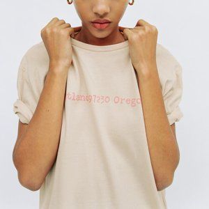 Zara Front Text T-Shirt